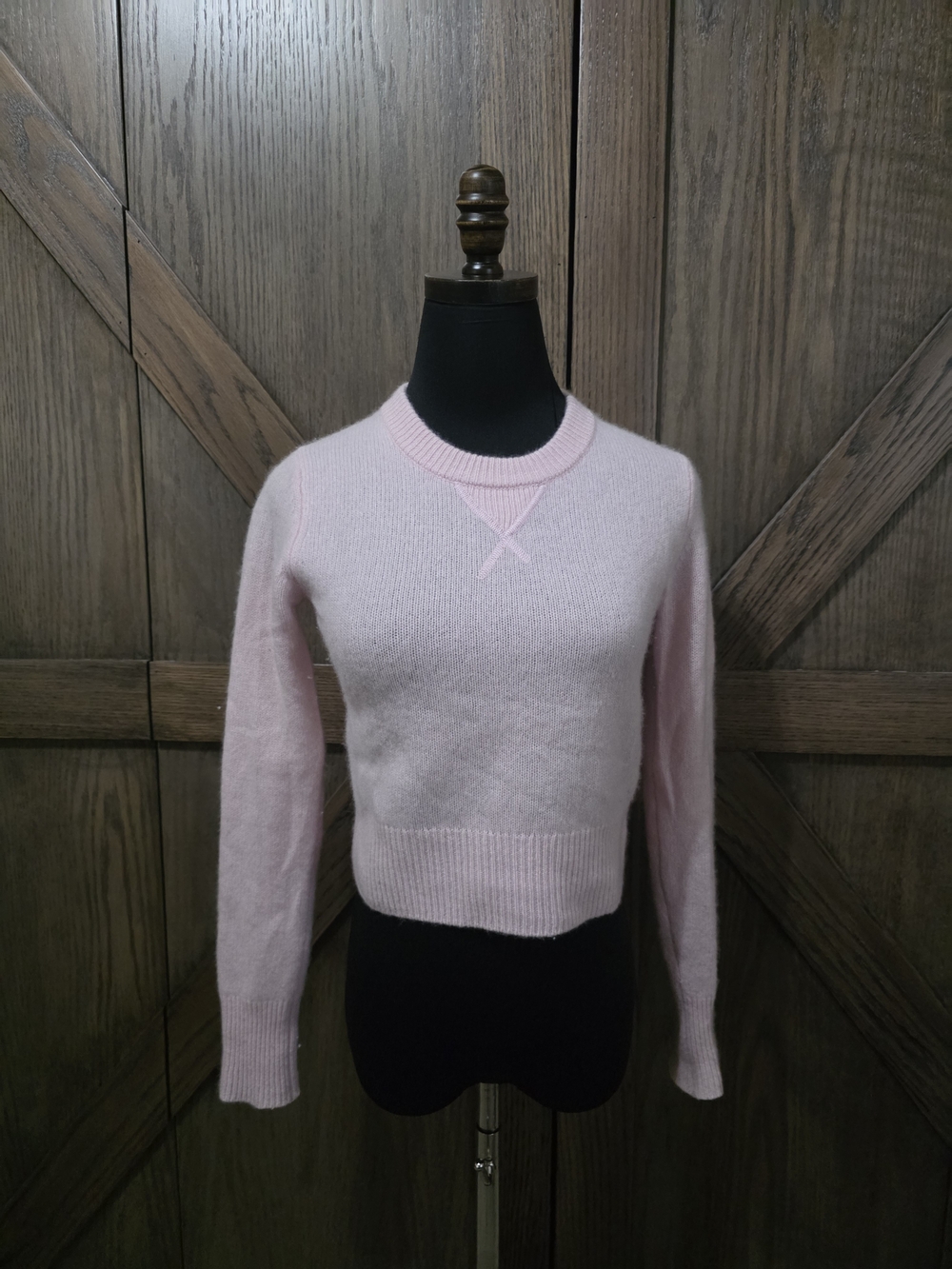 Babaton Cashmere Pale Pink Crewneck Sweater
